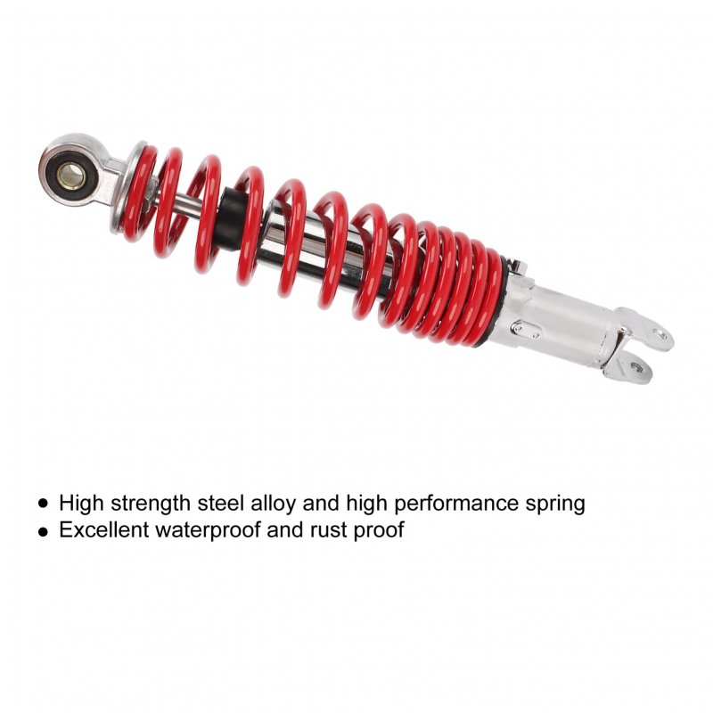Motorcycle Rear Suspension Shock Absorber 300mm 3000lb Steel Alloy Waterproof Replacement For Jog 100 Red Absorbers And Mounts
