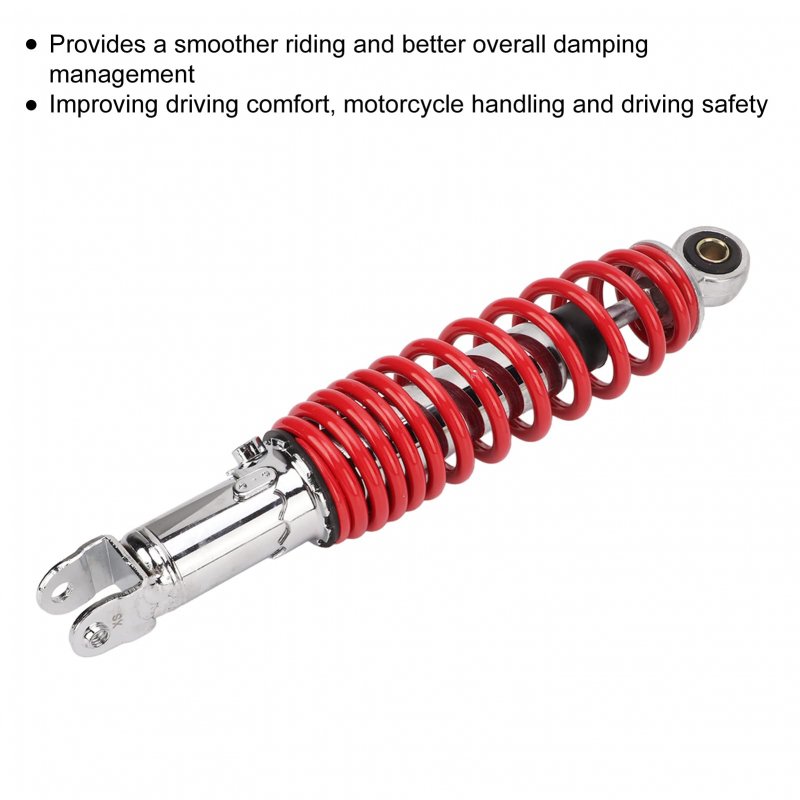 Motorcycle Rear Suspension Shock Absorber 300mm 3000lb Steel Alloy Waterproof Replacement For Jog 100 Red Absorbers And Mounts