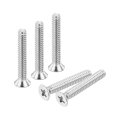 100 Pcs 4-40x5 8 Inches Machine Screws Phillips Pan Cross Head Fasteners Bolts 304 Stainless Steel Silver For Wall Socket House 