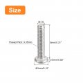 Uxcell M1 6-0 35 X 8mm 100pcs Flat Round Head Screws 304 Stainless Steel Phillips Drive Machine Hardware Fastener For Furniture