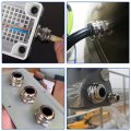 Heyiarbeit Metal Cable Gland 5 Pack M22 Waterproof Adjustable 10-13mm Joints Connectors With Gaskets Silver M22
