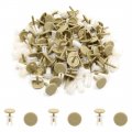 Uxcell 100pcs White Beige Car Plastic Rivets Weatherstrip Fastener Clip 8mm