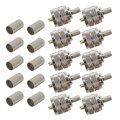 10-pack Uhf Pl-259 Male Crimp Type 50-ohm Connectors For Rg8x Lmr240 Coax Wire 