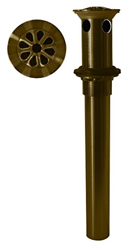 Westbrass R411a-12 High-flow Grid Lavatory Drain With Overflow Holes Oil Rubbed Bronze