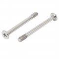 Uxcell M4x40mm Male Thread Phillips Flat Head Bolt Screw Suitable For Double Bed Furniture Tv Rack Wall Hanging 150pcs