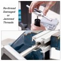 Uxcell Metric Hand Tap M24 Thread 3 Pitch 4 Straight Flutes H2 Alloy Tool Steel Bottom Er Screw Tap Set Tapping Tools For
