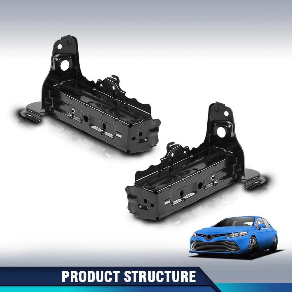 Front Left Right Bumper Support Bracket Set For Toyota Camry 2018-2021 52103-33010 52103-06010 52102-33010 52102-06010 Black