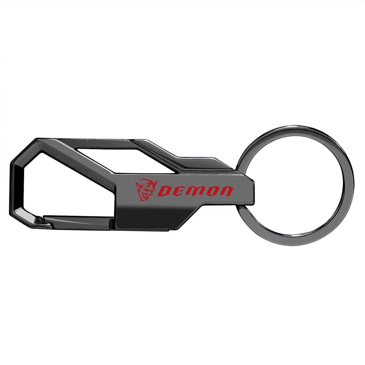 Dodge Demon In Red Gunmetal Black Snap Hook Metal Key Chain Official Licensed
