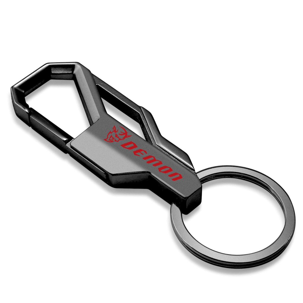 Dodge Demon In Red Gunmetal Black Snap Hook Metal Key Chain Official Licensed
