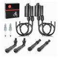 Moto1988 Ignition Coil Pack R L Spark Plug Cap For Honda Nighthawk 750 Cb750 1991-2003