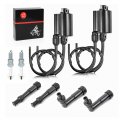 Moto1988 Ignition Coil Pack R L Spark Plug Cap For Honda Nighthawk 750 Cb750 1991-2003