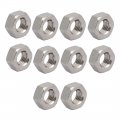 Uxcell 10pcs M6 X 0 75mm Pitch Metric Fine Thread 304 Stainless Steel Hex Nuts