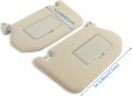 Pair Sun Visor For 2013-2018 Nissan Pathfinder Qx60 Jx35 W Vanity Light Replacement 96401-9pb0a 96400-9pb0a Tan