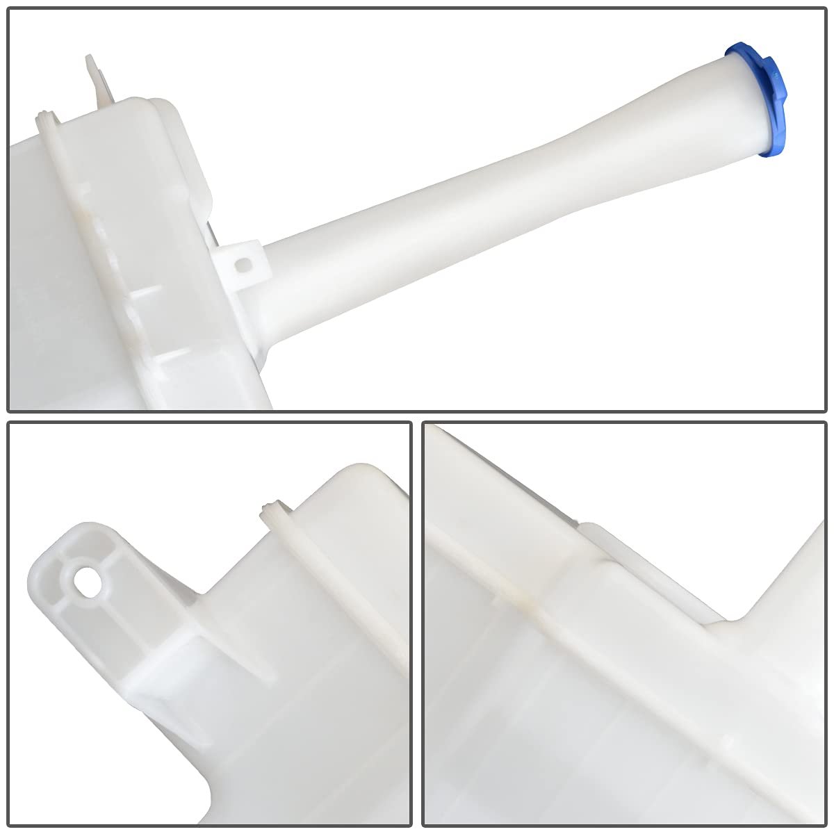 Windshield Washer Reservoir Tank With Cap And Fluid Pump For Forte Hatchback 2011 To 2013 White Abs Plastic Replacement Part