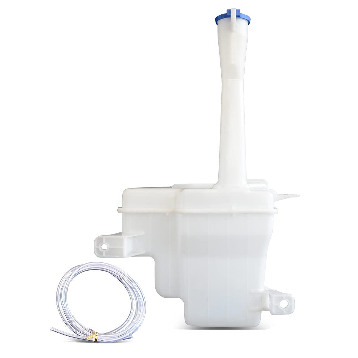 Windshield Washer Reservoir Tank With Cap And Fluid Pump For Forte Hatchback 2011 To 2013 White Abs Plastic Replacement Part
