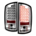 2007-2008 Dodge Ram 1500 2500 3500 Chrome Led Tail Lights Brake Lamps Replacement Driver Passenger Side 