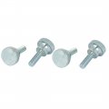 A M8x25mm Carbon Steel Step Hand Screw Flat Knurled Head Thumb Screws Bolts 4pcs 