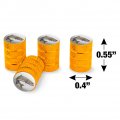 Lake Trout Fishing Valve Stem Caps For Tire Rim Wheel Aluminum Yellow