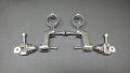Hongk- Chrome Longhorn Footpeg 1 5 Mounts Clamp Compatible With Bsa Norton Triumph Bobber Chopper Cafe Racer Atv Utv Scooter