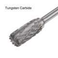 Uxcell Tungsten Carbide Rotary Files 1 8 4 Shank Double Cut Cylindrical Radius End Burrs Tool 6mm Dia For Die Grinder Drill Bit
