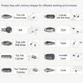Uxcell Tungsten Carbide Rotary Files 1 8 4 Shank Double Cut Cylindrical Radius End Burrs Tool 6mm Dia For Die Grinder Drill Bit