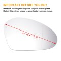 Car Rearview Right Passenger Side Mirror Glass Replacement W Backing Plate Aspherical Heated White For Seat Altea 2004-2006
