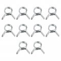 Double Wire Spring Hose Clamp 50pcs 65mn Steel 6mm Inner Dia Fit 6 7mm-7 3mm Od Fuel Line Silicone Tube Clips Silver Tone 