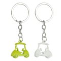 2pcs Golf Cart Keychain Metal Pendant Rings Organizer Bag Charm Accessories For Golfer Birthday Gifts Souvenirs Backpacks 