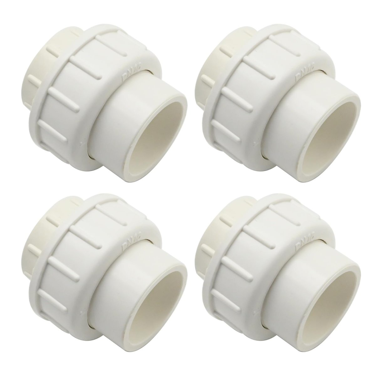 6 Pcs 3 4 In White Pvc Union Pipe Fitting Socket X Schedule 40 Epdm O Ring Coupling Adapter For Irrigation And Pool Cold Water