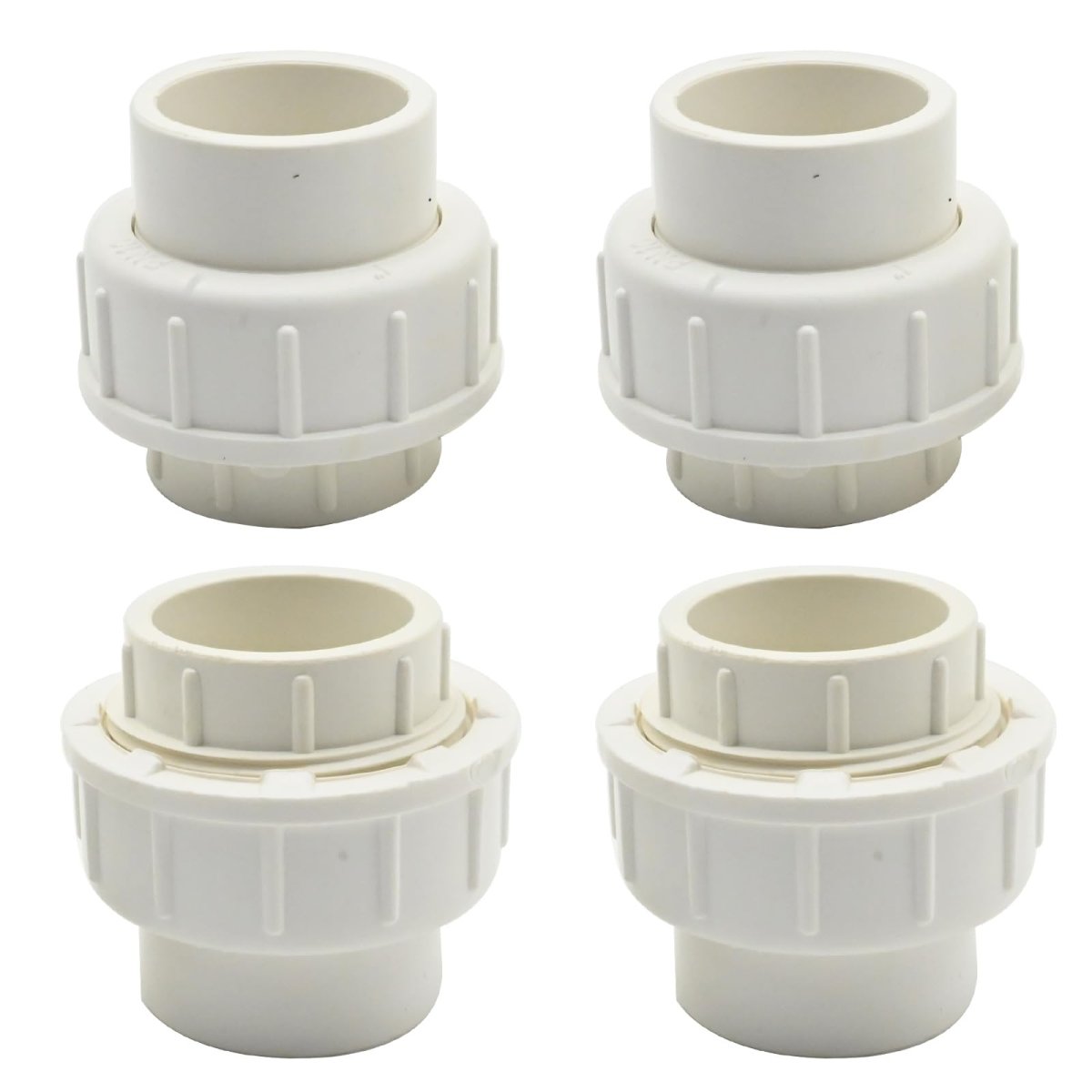 6 Pcs 3 4 In White Pvc Union Pipe Fitting Socket X Schedule 40 Epdm O Ring Coupling Adapter For Irrigation And Pool Cold Water
