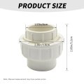 6 Pcs 3 4 In White Pvc Union Pipe Fitting Socket X Schedule 40 Epdm O Ring Coupling Adapter For Irrigation And Pool Cold Water
