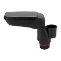 Keenso Armrest Storage Box Stylish And Wear For Fit Smart Fortwo Forfour 453 15-19 Central Console Cup Holder Car Abs