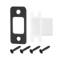 2 Set Door Strike Plate 57mm X 25 5mm Stainless Steel Latch Deadbolt Replacement Lock For Frame Jamb Reinforcement Round Corner 