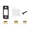 2 Set Door Strike Plate 57mm X 25 5mm Stainless Steel Latch Deadbolt Replacement Lock For Frame Jamb Reinforcement Round Corner