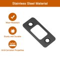 2 Set Door Strike Plate 57mm X 25 5mm Stainless Steel Latch Deadbolt Replacement Lock For Frame Jamb Reinforcement Round Corner