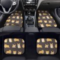 Foruidea Kawaii Playful Corgi Dogs Front Rear Car Floor Matss Auto 4-pcs Full Set Car Carpet Universal Fit For Suvs Trucks