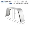 Recpro Trailer Flat Top Aluminum Fender Diamond And Smooth Design Smooth 9 X 36 18