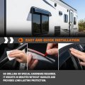 Window Deflector And Sun Visor For Flat Sided Recreational Vehicles 12 To 17 In Wide Smoky Polycarbonate Impact Resistant Outer