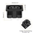 C13 Panel Mount Plug Adapter 250v Ac 10a 3 Pins Iec Inlet Module Power Socket Straight 4pcs