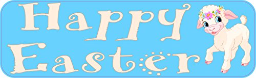 10in X 3in Lamb Happy Easter Magnet Car Door Magnetic Truck Sign By Stickertalk