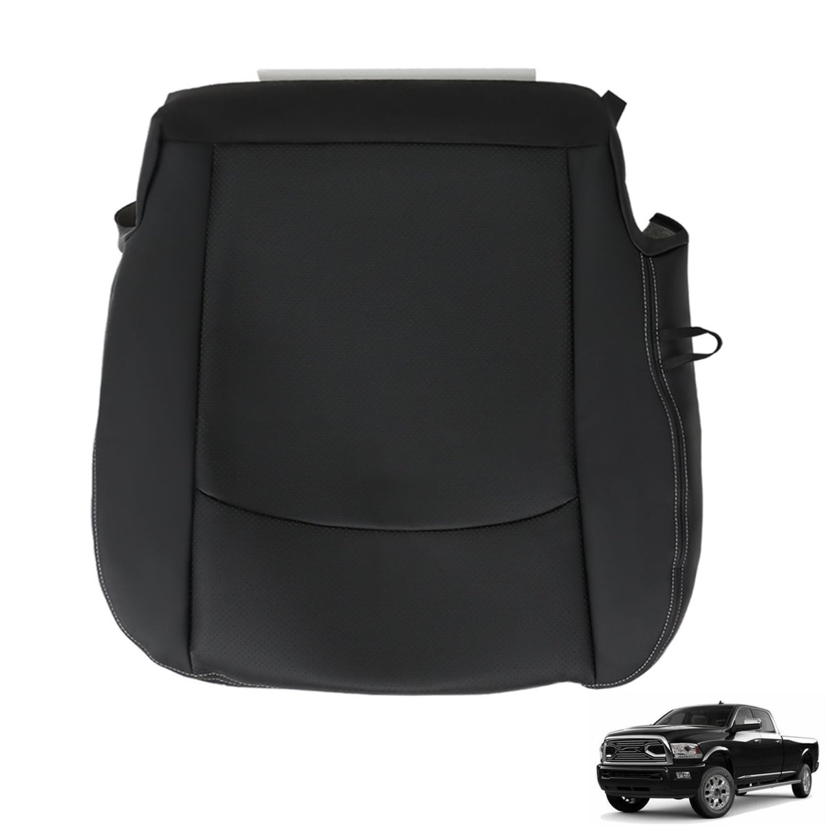 Leather Black Passenger Bottom Seat Cover Replacement For 2013 2018 Ram 1500 2500 3500 Laramie Custom Fit Front Right Protector