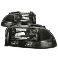 Dna Motoring Hl-oh-dd974p-sm-cl1 Smoke Lens Headlights Replacement For 98-04 Durango Dakota 