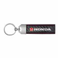 Ipick Image Made For Honda Logo In Red Real Black Carbon Fiber Loop Strap Key Chain With Stitching