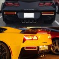 Nslumo Led Rear Bumper Reflector Lights For 2014 2015 2016 2017 2018 2019 Chevy Corvette C7 Reflectors Light Kit Smoked Lens