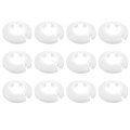 12 Pcs Flange Water Pipe Cover 2 X 1 0 5 Plastic Round Escutcheon Collar Clip-on Radiator Wall Split For Mm 0 39 Out Diameter 
