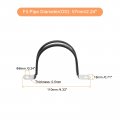Uxcell 22pcs 57mm 2-1 4 Cable Clamp Rubber Pipe Strap Cushioned 304 Stainless Steel Hose U Shape Metal Tube Holder For Wire