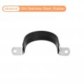 Uxcell 22pcs 57mm 2-1 4 Cable Clamp Rubber Pipe Strap Cushioned 304 Stainless Steel Hose U Shape Metal Tube Holder For Wire