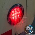 8pc 2 5 In Round Led Trailer Clearance Side Marker Lights Amber And Red Dot Approved Submersible Waterproof Reflector With