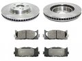 Front Ceramic Disc Brake Pad And Rotor Kit Compatible With 2007-2017 Toyota Camry 