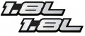 Erpart 1 8l Liter Embossed Silver On Black Highly Polished Real Aluminum Auto Emblem Badge Nameplate Compatible With Honda